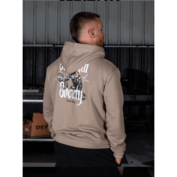 HOODIE STRENGTH SOCIETY BEIGE