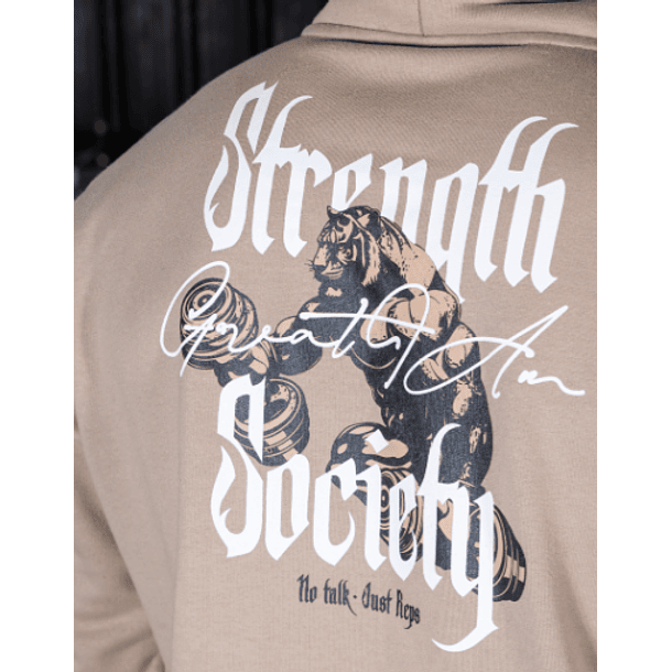 HOODIE STRENGTH SOCIETY BEIGE