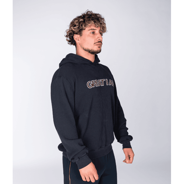 HOODIE TEXTURED BLACK