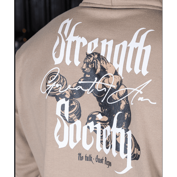 HOODIE STRENGTH SOCIETY BEIGE