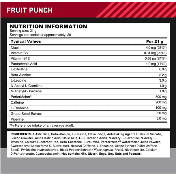 PRE WORKOUT GOLD STANDARD 420 GR 4