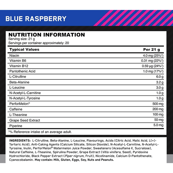 PRE WORKOUT GOLD STANDARD 420 GR