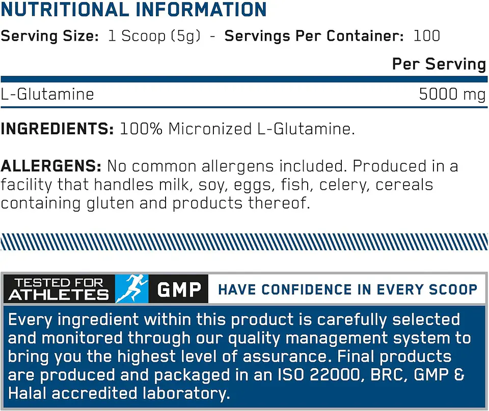 L'glutamine micronized 500gr 2