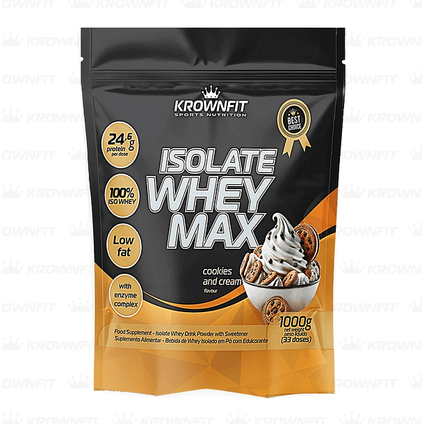 Proteína Whey Isolada MAX Krownfit -1000g 3