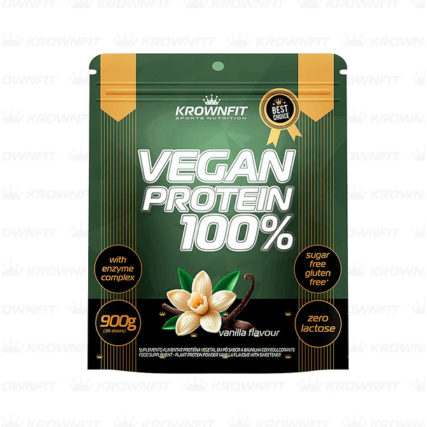 Proteína Vegan Krownfit Sabor a Baunilha – 900g
