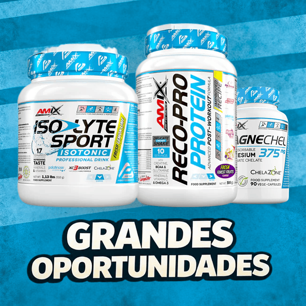 Pack Recovery & Performance: Magnésio Quelado + Isolyte Sport + RecoPro
