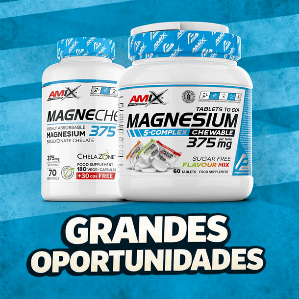 Pack Magnésio Completo: Magnésio Mastigável Sabores + Magnechel® 210 Cápsulas