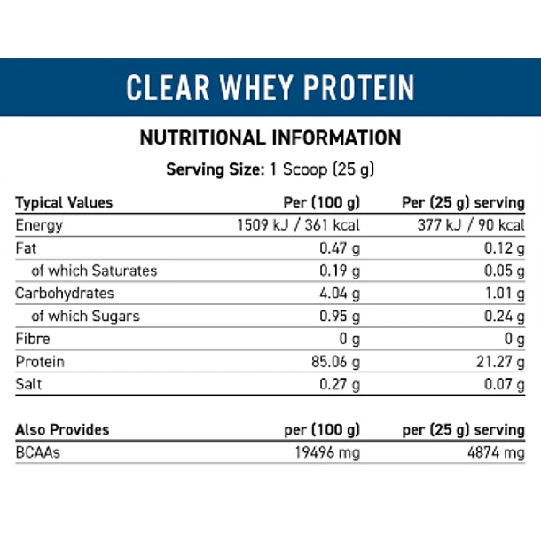 Clear whey 125 gr 4