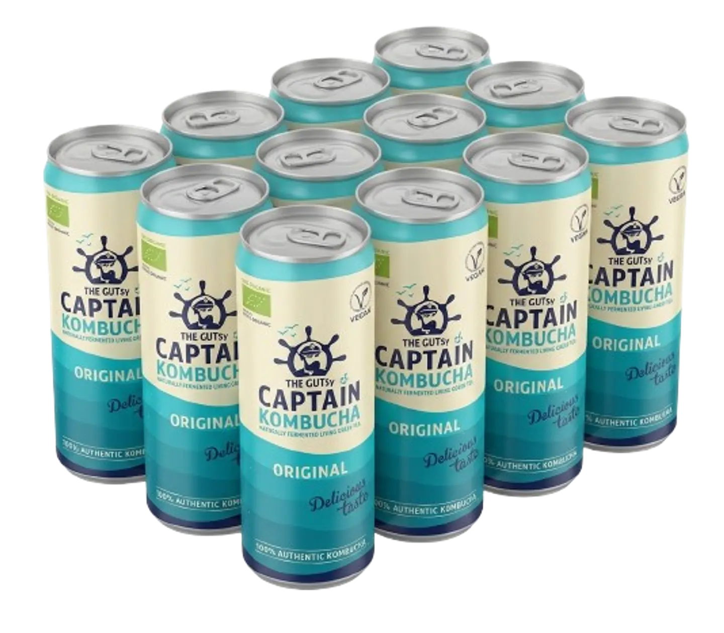GUTsy Captain Kombucha Original lata 12x250ml 2