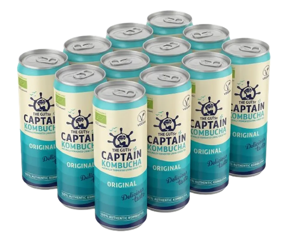 GUTsy Captain Kombucha Original lata 12x250ml 2