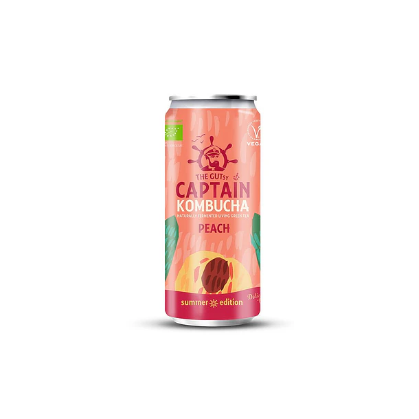 GUTsy Captain Kombucha Pêssego 12x250mL 3
