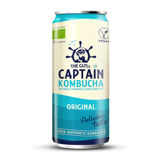 GUTsy Captain Kombucha Original lata 12x250ml 3
