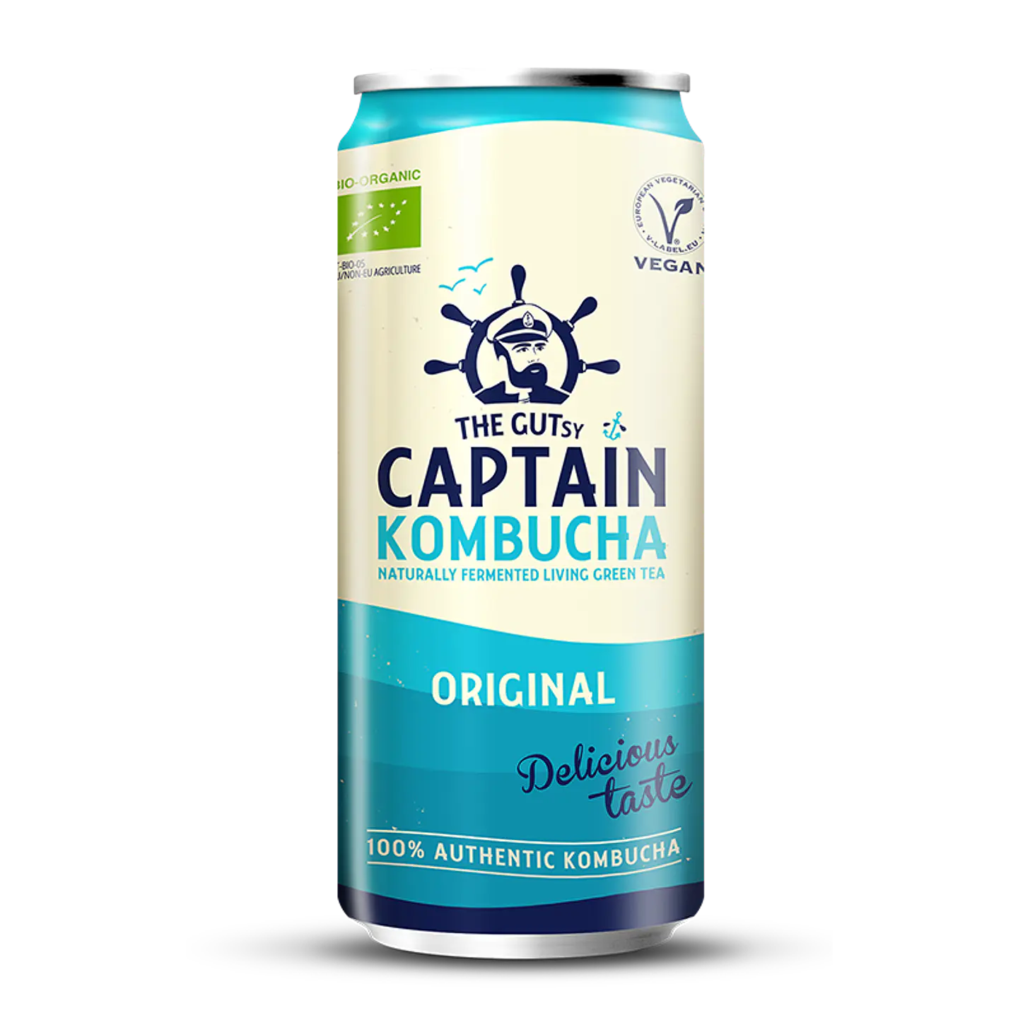 GUTsy Captain Kombucha Original lata 12x250ml 3