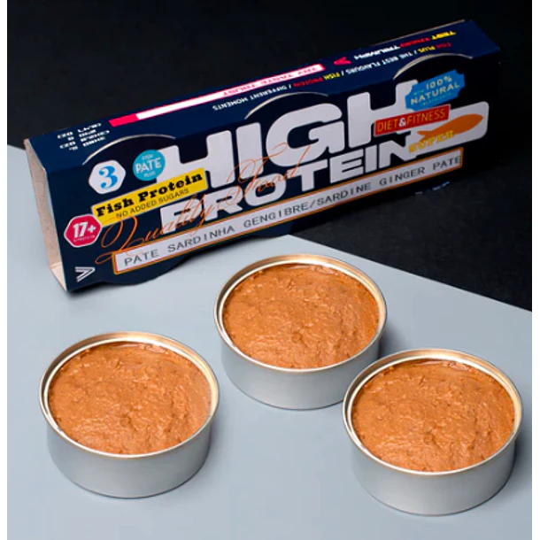 Pate proteína de sardinha gengibre pack 3 unidades