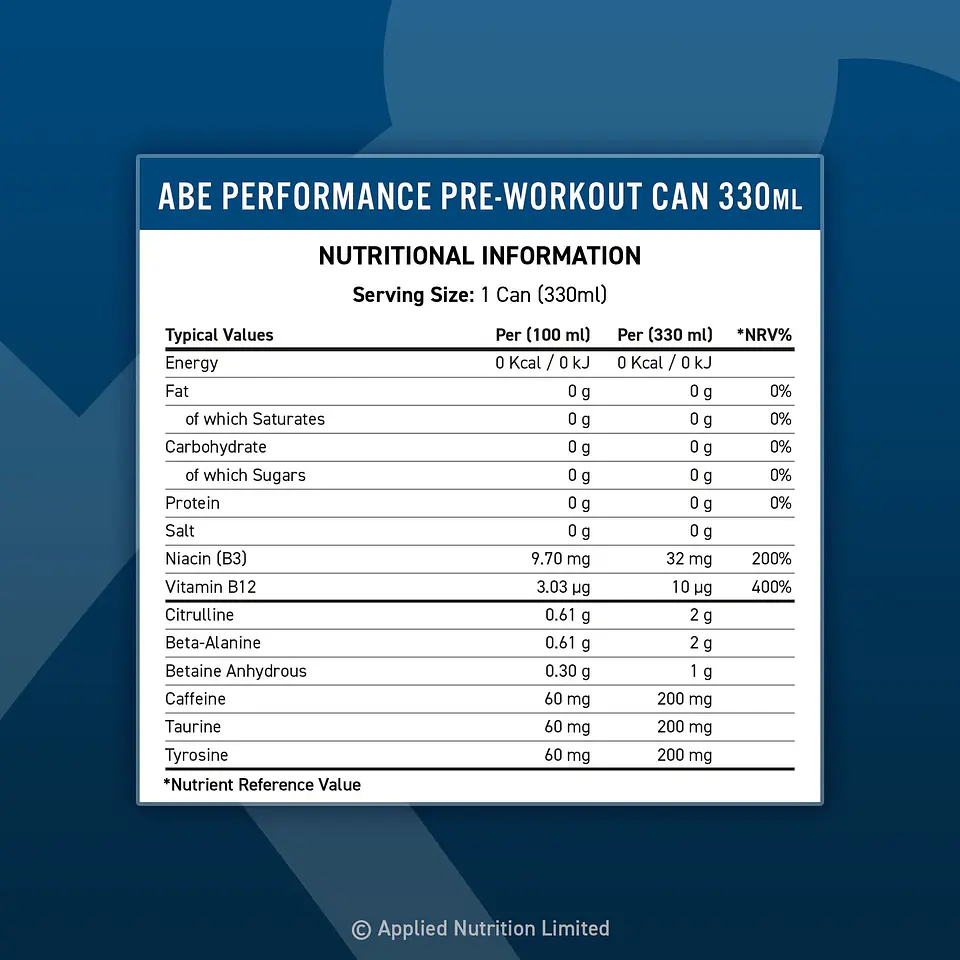 ABE performance drink pre workout caixa 12 unidades 8