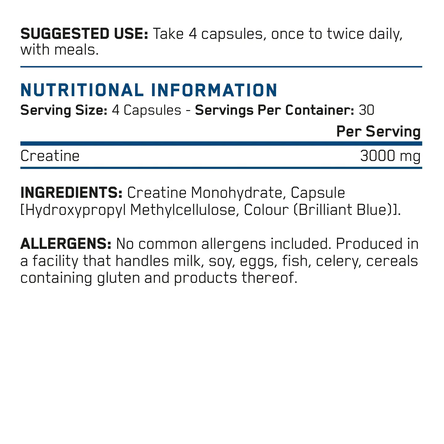 Creatine 3000 120 cápsulas 2