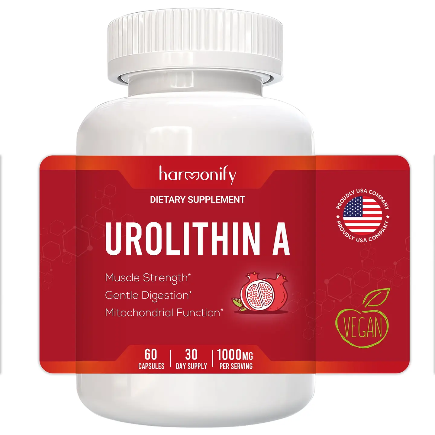 Urolitina A 1000 mg 60 Cápsulas Veganas 1