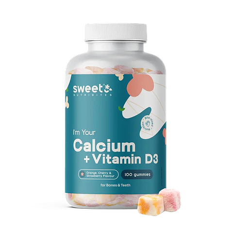 Cálcio + vitamina D3 – gomas para músculos, ossos e dentes