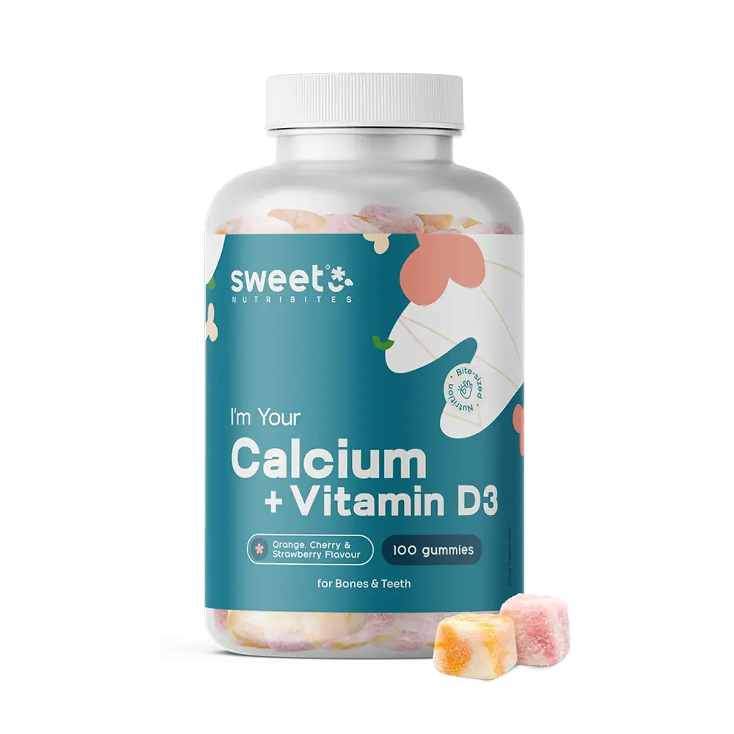 Cálcio + vitamina D3 – gomas para músculos, ossos e dentes 1