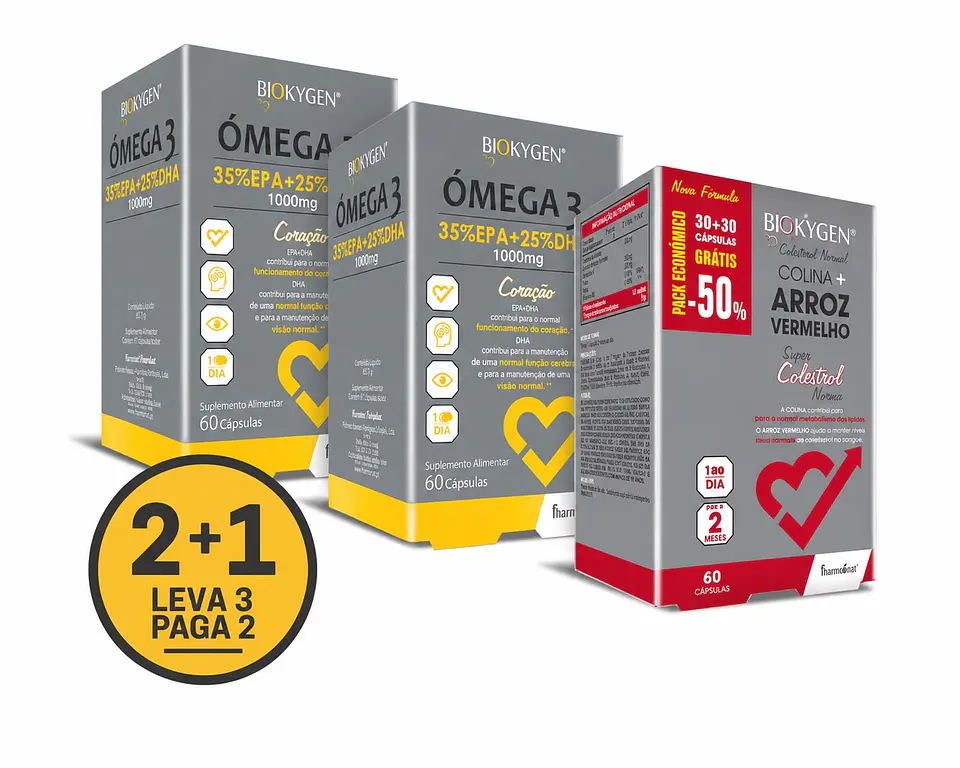 Pack 2=3 ômega + arroz vermelho 1