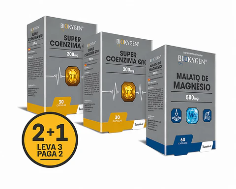 Pack 2=3 coenzima q10 + malato de magnésio