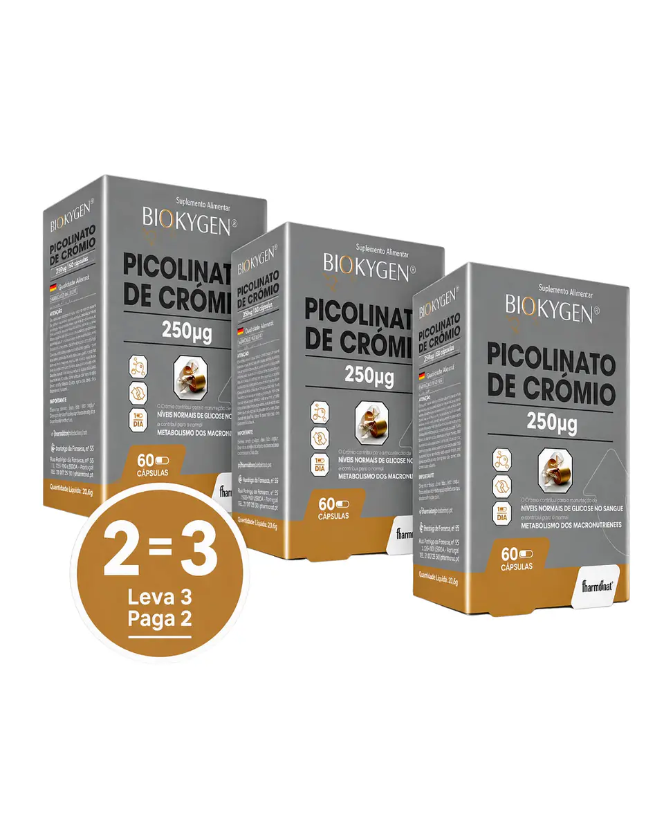 Pack 2=3 Picolinato de Crómio 1