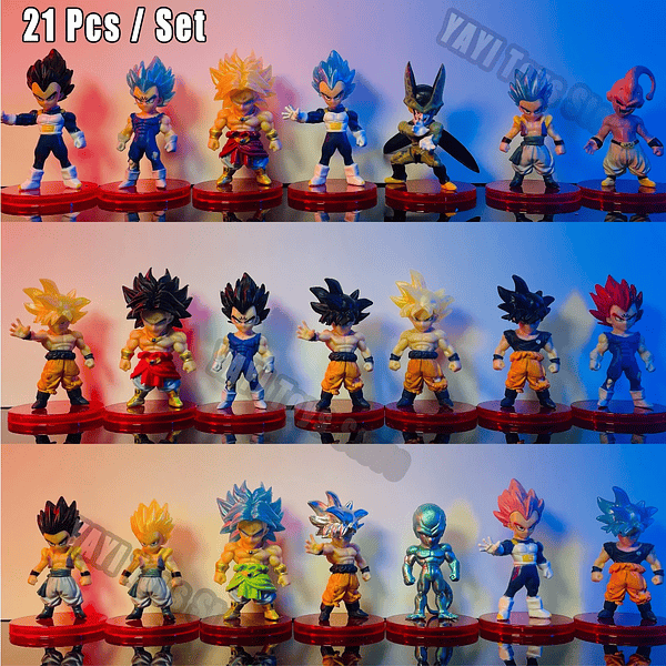 Dragon Ball Z Figuras: Super Saiyan Goku, Gohan, Vegeta, Broly, Piccolo, Majin Buu - Colección Completa de Modelos de Acción y Juguetes para Fans (2)