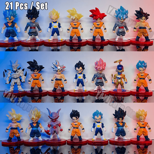 Dragon Ball Z Figuras: Super Saiyan Goku, Gohan, Vegeta, Broly, Piccolo, Majin Buu - Colección Completa de Modelos de Acción y Juguetes para Fans (3)