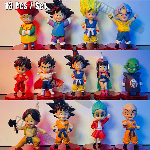 Dragon Ball Z Figuras: Super Saiyan Goku, Gohan, Vegeta, Broly, Piccolo, Majin Buu - Colección Completa de Modelos de Acción y Juguetes para Fans (4)