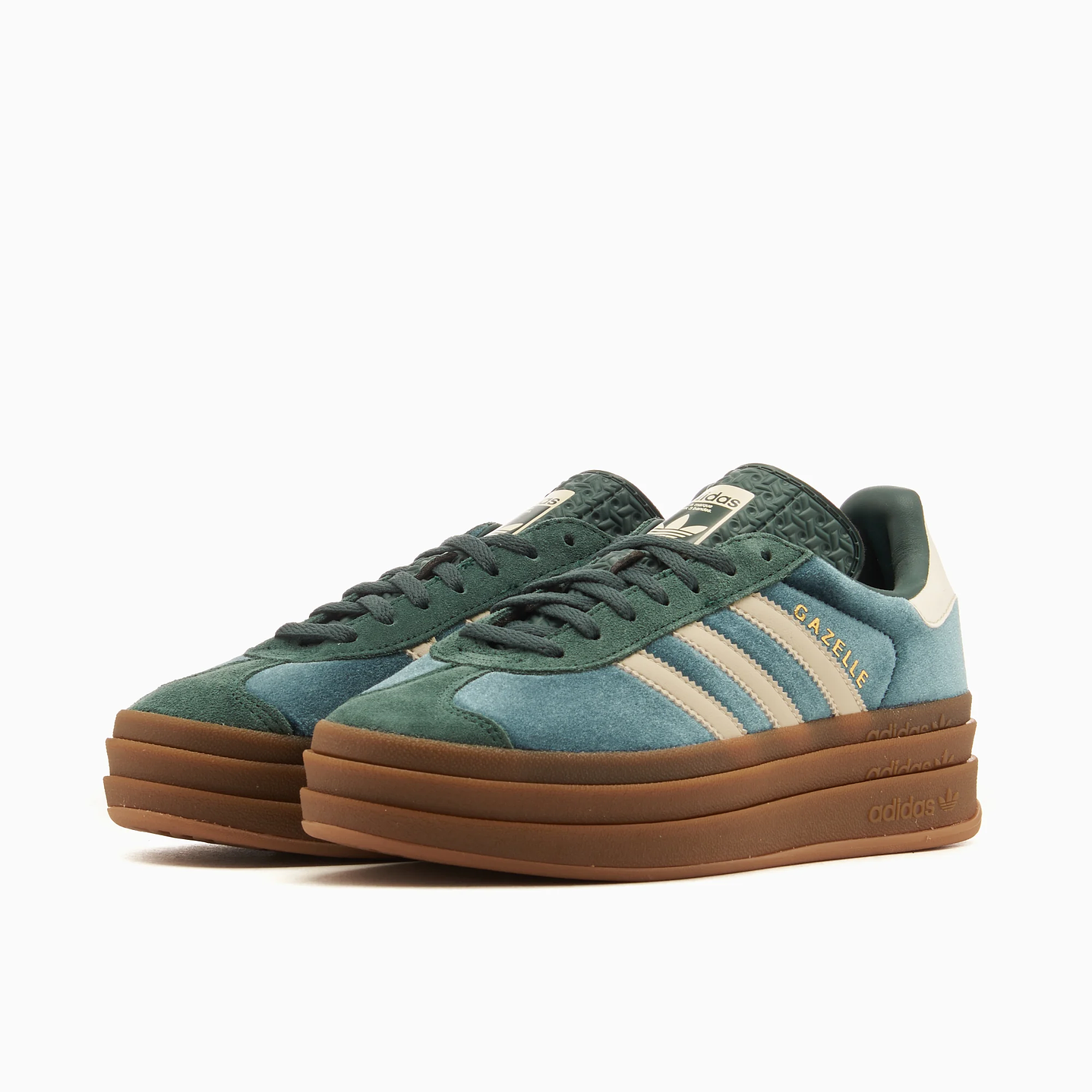 adidas Gazelle Bold Mineral Green Velvet (Women's) 5