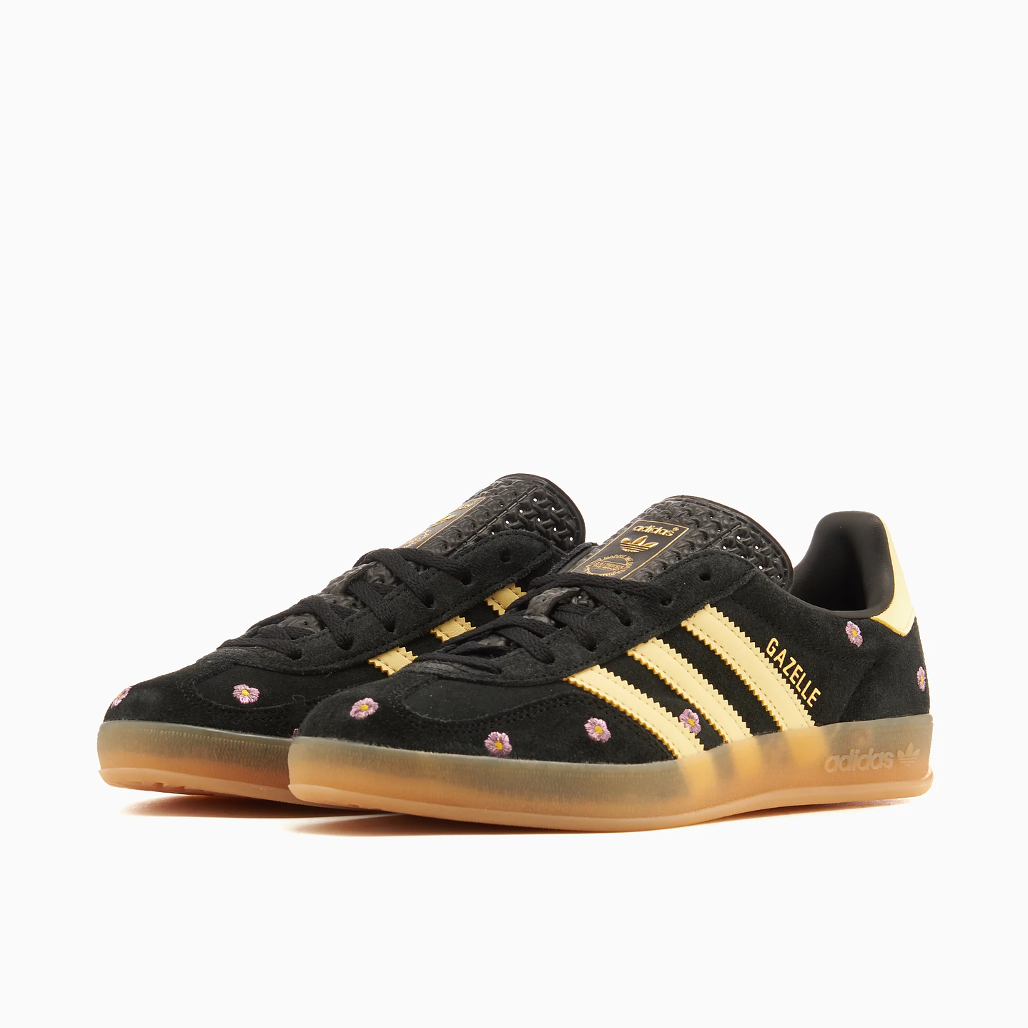 adidas Gazelle Indoor Core Black Almost Yellow Floral (Women's) 5