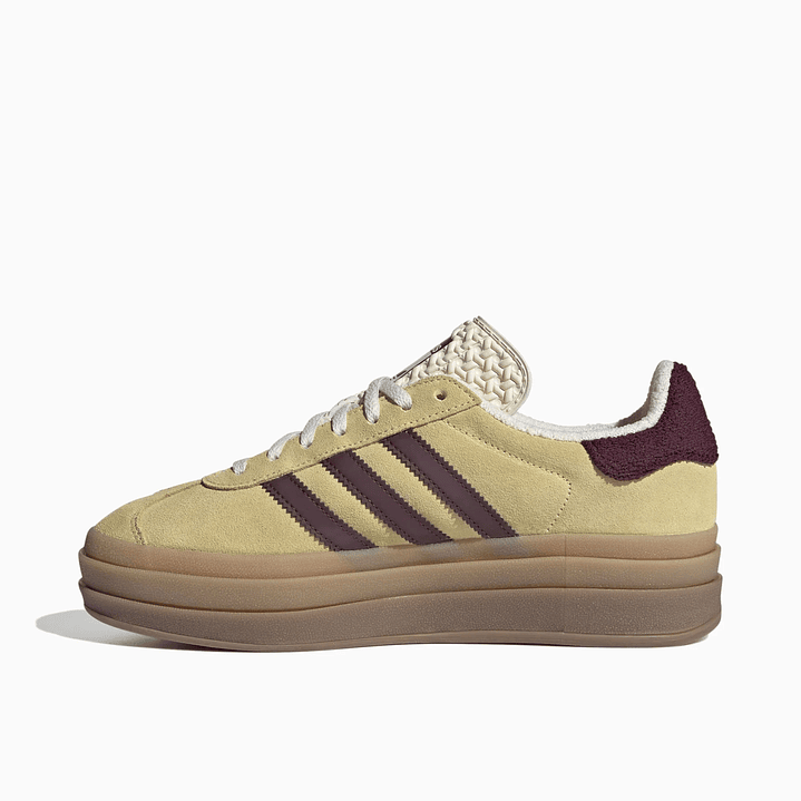 adidas Gazelle Bold Almost Yellow Maroon (Women's) 2