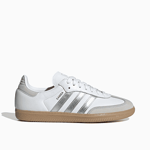 adidas Samba OG White Silver Metallic Grey (Women's)