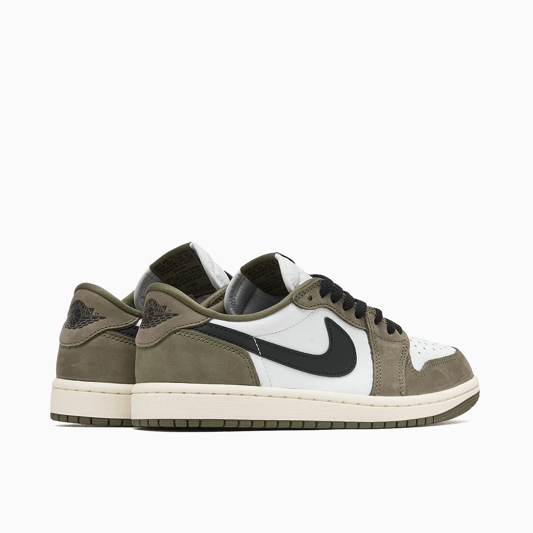Jordan 1 Retro Low Medium Olive Summit White Sail Black 4