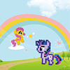 Ponys Twilight Sparkle y Fluttershy (900 Beads 5mm)