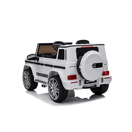 Auto a Batería Jeep G63 Con Licencia Mercedes 12V Blanco
