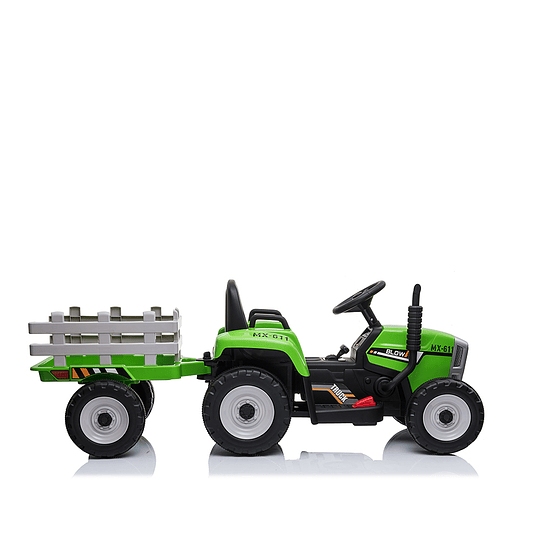 Tractor A Batería Con Remolque