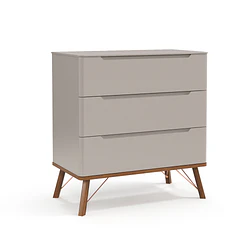 Cómoda Albi Gris 3 Cajones 