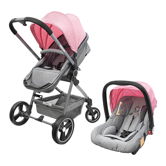 Coche Compact Travel System Rosado