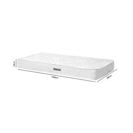 Colchón 148x68x14 Blanco Kidscool