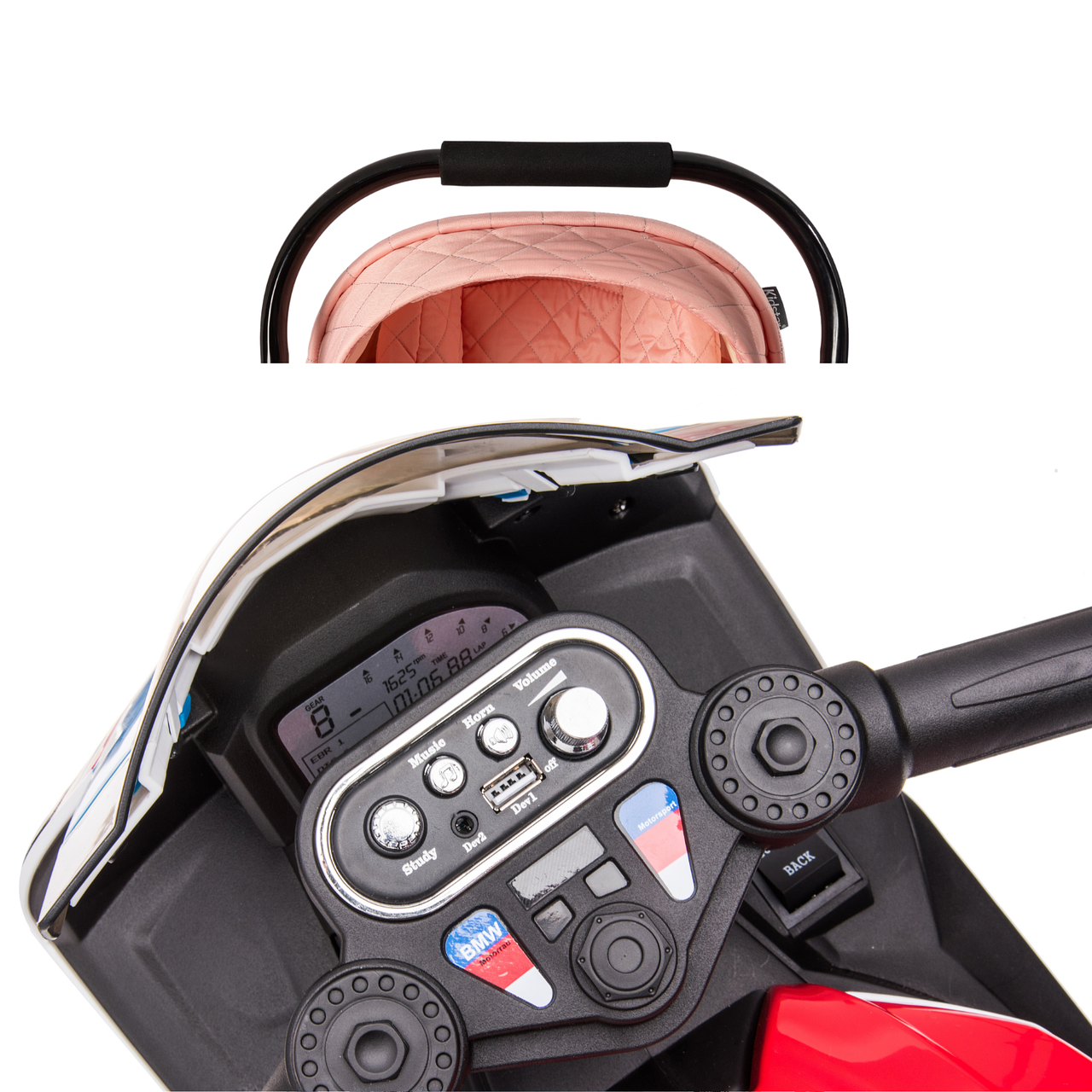 Moto a batería con licencia Bmw 12V Roja