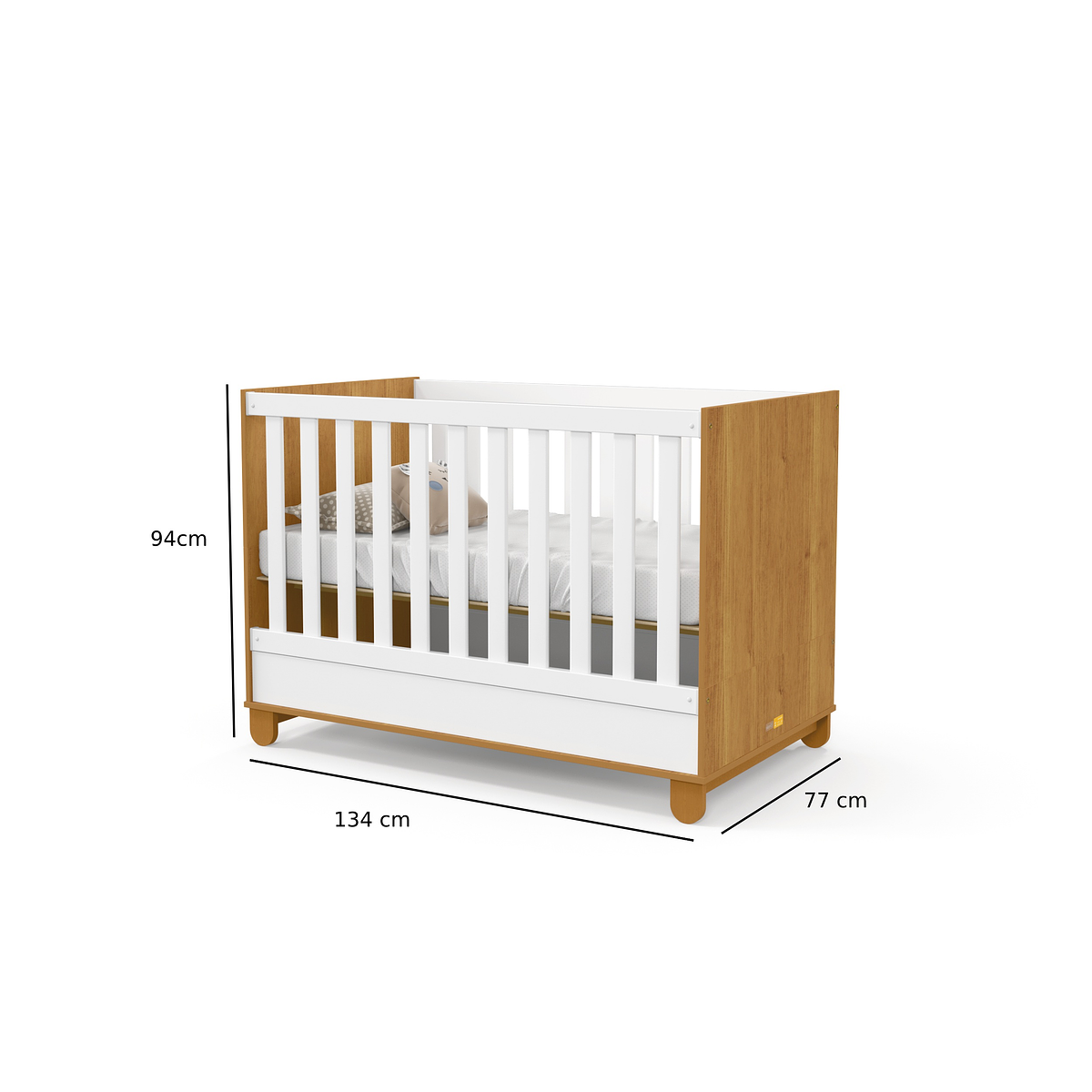 Cuna de Madera Eco Wood Freijo Bco Soft MATIC