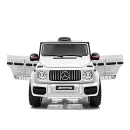 Auto a Batería Jeep G63 Con Licencia Mercedes 12V Blanco