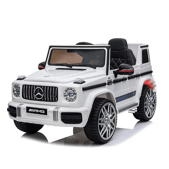 Auto a Batería Jeep G63 Con Licencia Mercedes 12V Blanco