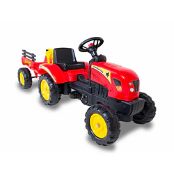 Tractor Con Carro Rojo Kidscool  