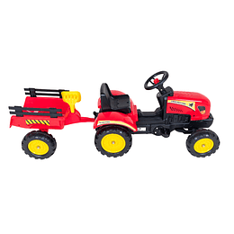  Tractor Con Carro Rojo Kidscool