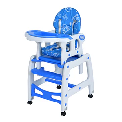 Silla De Comer New Azul 3 En 1 