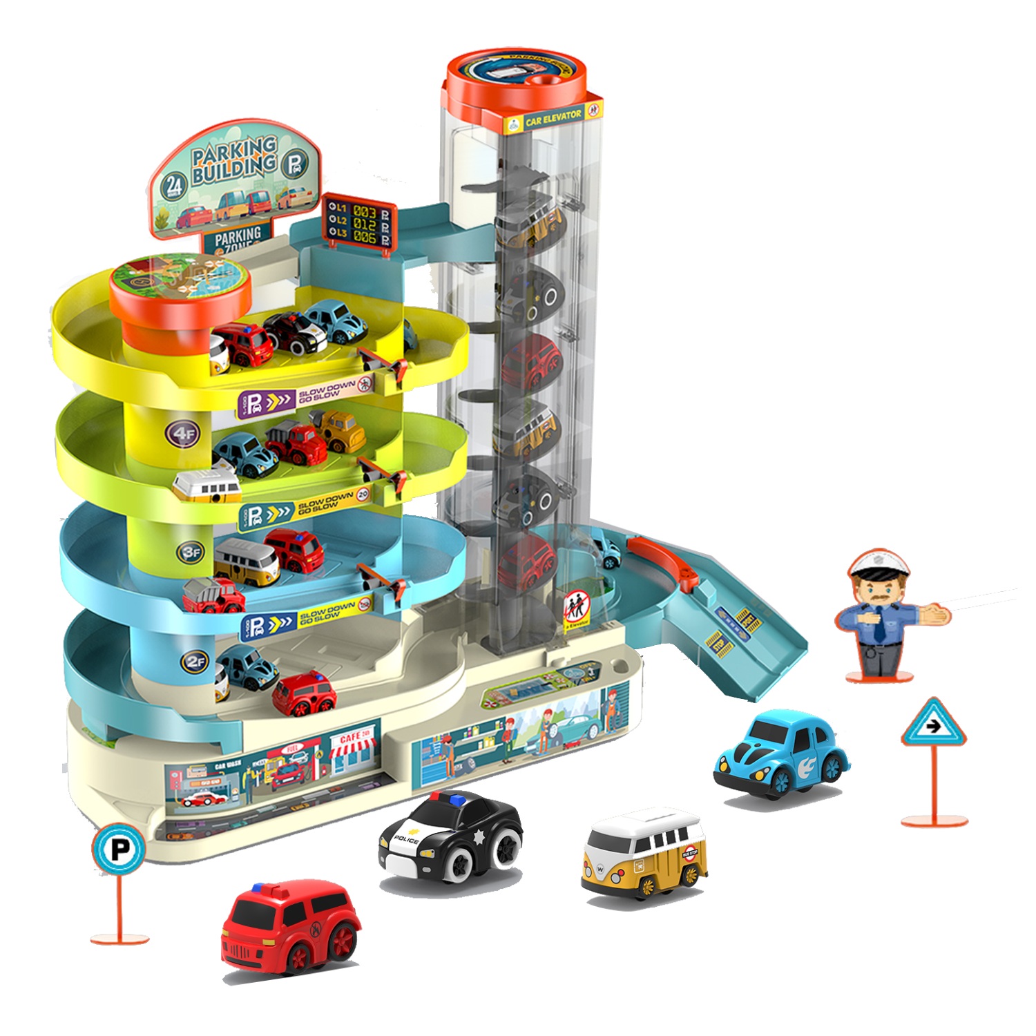 Estacionamiento Rampa Para Autos De Juguetes Garaje Niños MOLTO