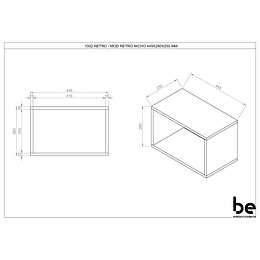 Repisa Grafito Rectangular 1002 Retro 