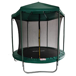 Cama Elastica Verde Con Techo 8 Pies